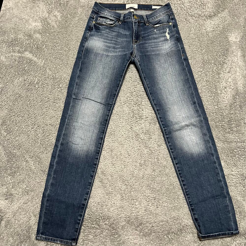Frame Jeans Womens 24 (28x29.5) Le Garcon Boyfriend Blue Ankle Denim Pants